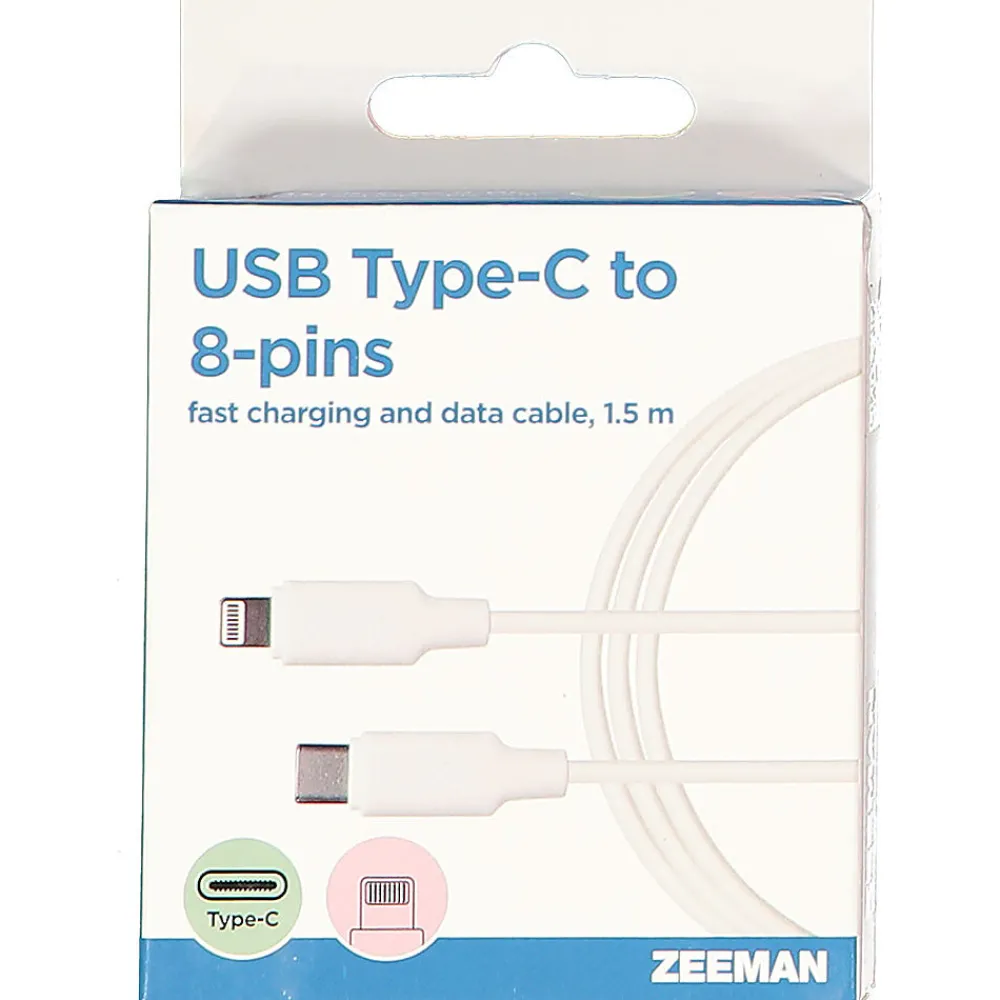Clearance Zeeman Câble de charge micro USB - Blanc