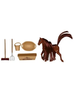 Clearance Zeeman Cheval avec écurie jouet - Marron