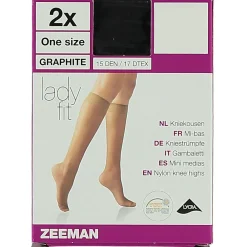 Best Zeeman Lady fit Mi-bas - Graphite