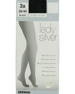 Online Zeeman Lady silver Collant - Noir