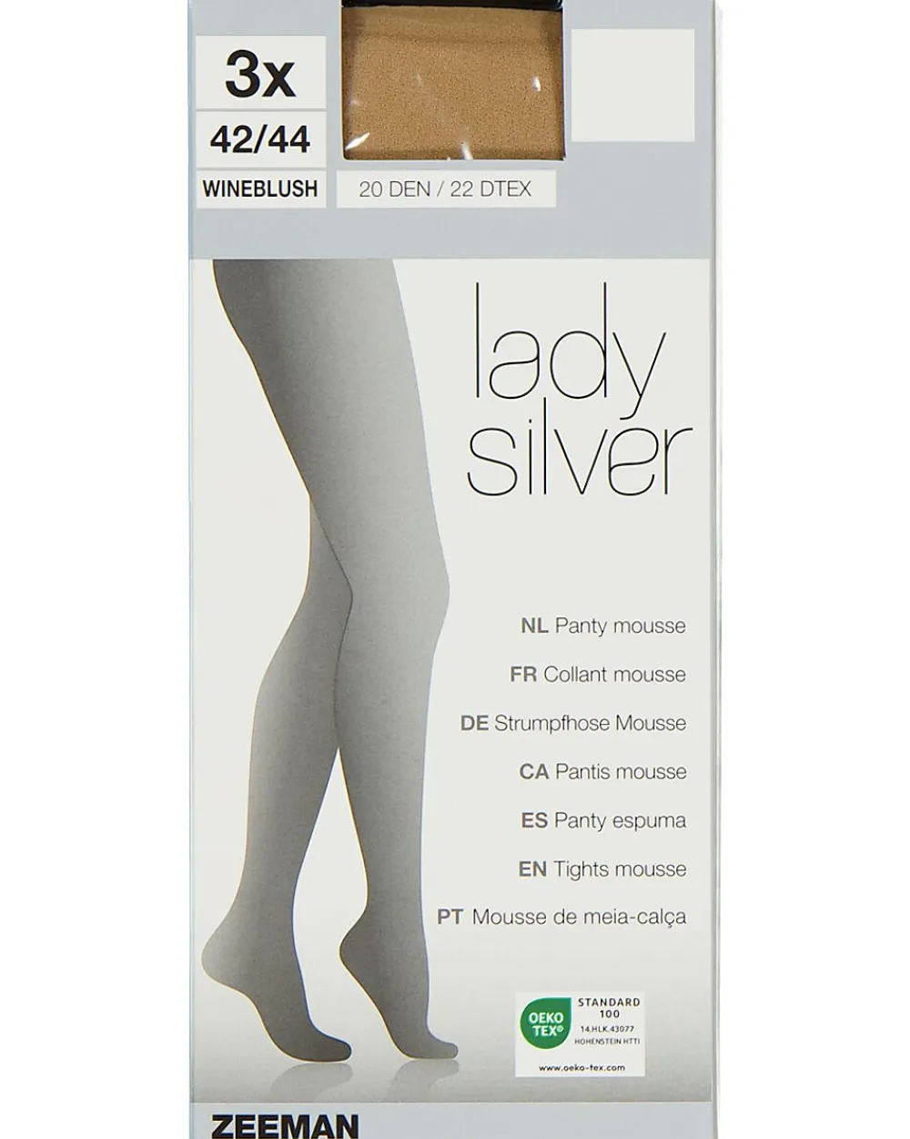 Clearance Zeeman Lady silver Collant - Wineblush