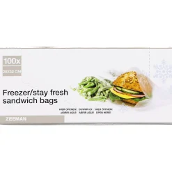 Discount Zeeman Sacs à sandwichs/congélation - Blanc